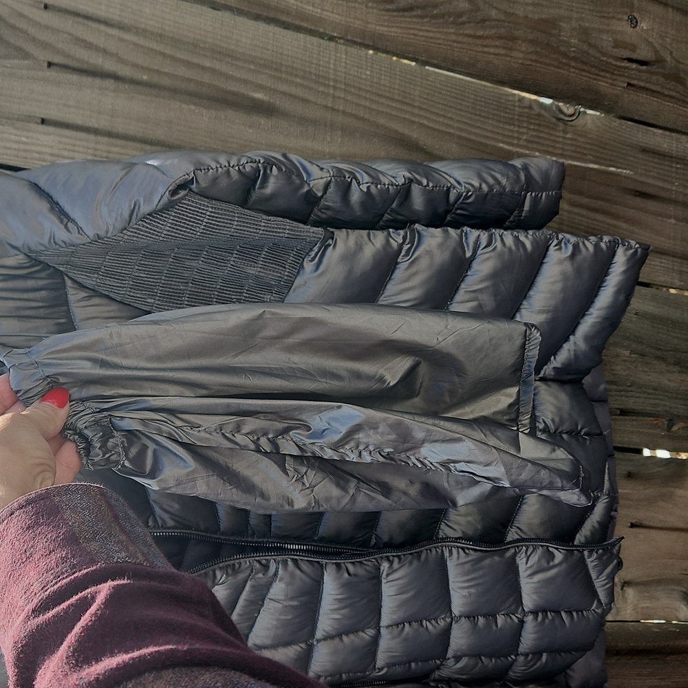 Bernardo Jacket Womens XXL Packable Puffer Quilted Hood Coat  Grey Silver - Picture 8 of 15